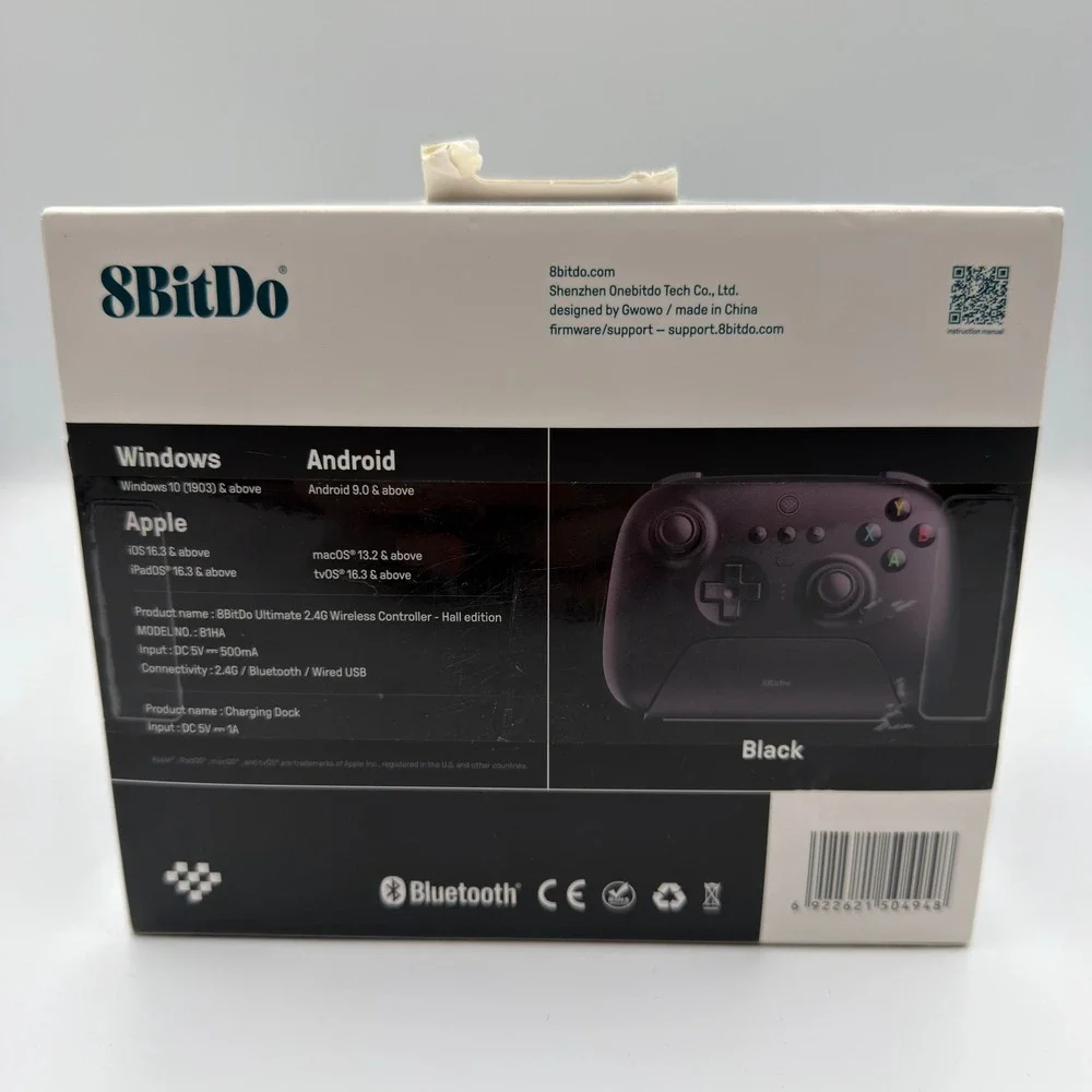 8BitDo Ultimate 2.4G Wireless Controller Hall Effect Black with Charging Dock